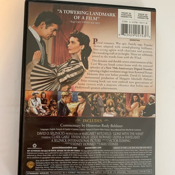 2-Disc 70th anniversary edition GONE WITH THE WIND. - Picture 2 of 3